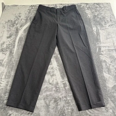 LL Bean Comfort Waist Men’s 100% Wool Pant Cuffed Hem Flat Front Straight 34x30 - Image 1 of 4