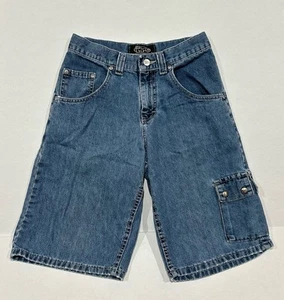 Vintage Lee Pipes Denim Shorts Boys Size L/14 Long Board Embroidered *FlawsREAD - Picture 1 of 11