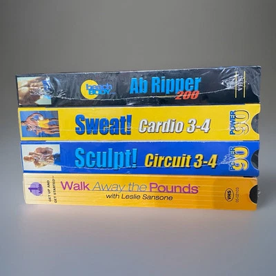 Beach Body Sculpt Power 90, Ab Ripper 200, Walk Away Pounds VHS Lot Sealed HTF - Image 1 of 4