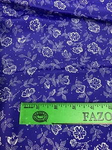 Vintage lila mit weißen Blumen Blumendesign Polyester Stoff 3 Yard x46" - Bild 1 von 8