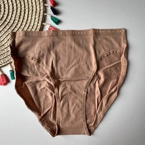 Victoria's Secret Calzoncillo Elástico Algodón Pierna Alta Panty Praliné Mediano NUEVO - Imagen 1 de 6