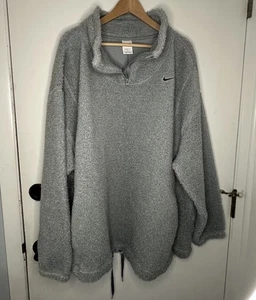 NIKE Therma-Fit Women's Oversize Fuzzy 1/2 Zip Sweatshirt Baby Blue Sz 3x - Picture 1 of 7