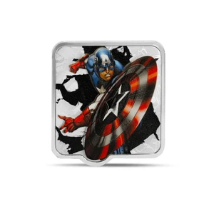 Marvel Captain America 'Clang' 2 Oz Silver Coin - Picture 1 of 5