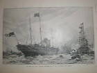HMY Royal Yacht Victoria and Albert leaving Portsmouth with King of Italy 1903