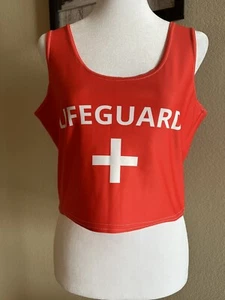 Top bagnino donna crop, stretch, rosso brillante, beachwear - taglia XL - Foto 1 di 8