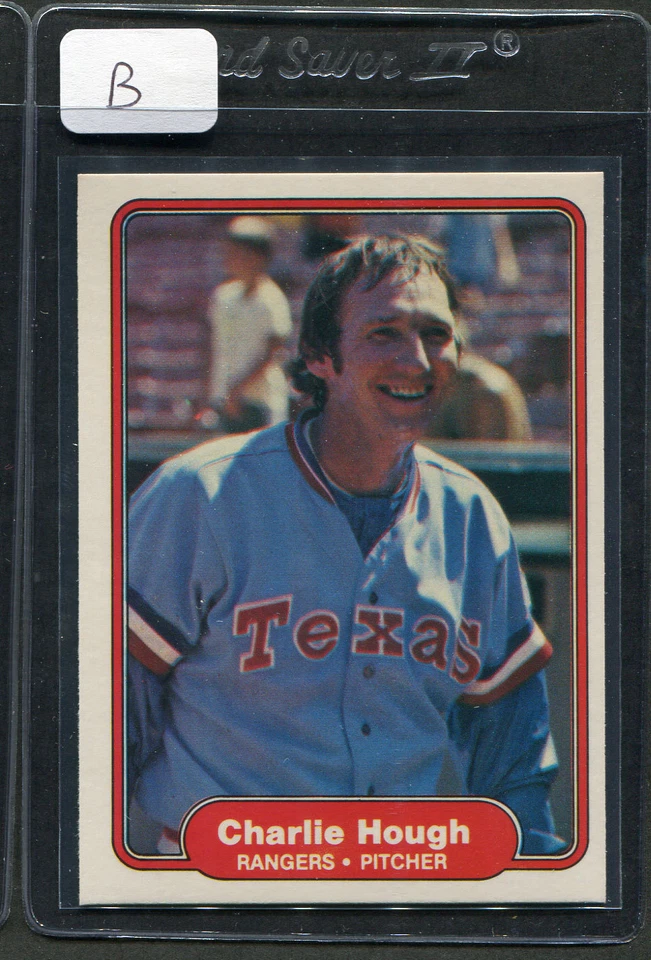 1982 Fleer Charlie Hough #319 Mint (B) - Image 1 of 1