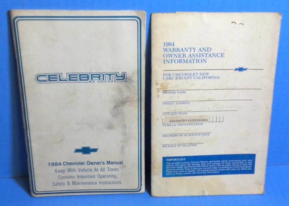 84 1984 Chevrolet Celebrity manual do proprietário - Imagem 1 de 1