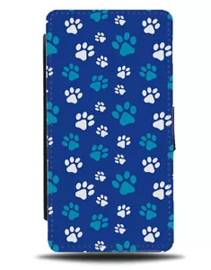 Hunde Pfotenabdruck Flip Wallet Case Pfotenabdrücke Haustier Haustiere Katzen Hund Katze Formen G802 - Bild 1 von 3