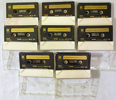 Dak MLX 90 (C90) Cassettes Usados Vendidos Como Espacios En Blanco Lote De 8 • 6.89€