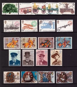 Großbritannien GB 1974 gest. Briefmarken 5 komplette Sätze Sammlung - Bild 1 von 1