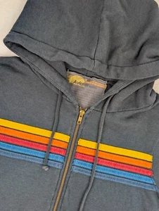 Aviator Nation 5 Streifen Hoodie Damen Medium Navy Blau - Bild 1 von 12