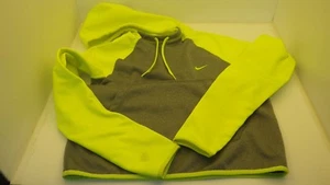 NIKE FLUORESCENT GREEN/GRAY HOODIE ~PRE-OWNED - Picture 1 of 5