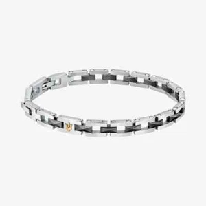 Pulsera Maserati Plata Tres Filas Eslabones Cuadrados JM422ATZ16 - Imagen 1 de 6