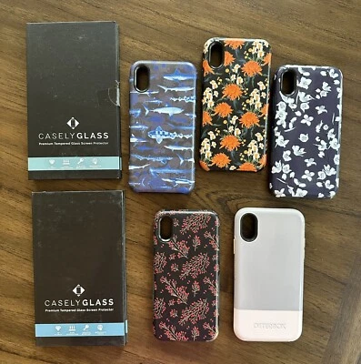 iphone XS cases, (4) Casely and (1) Otterbox Lot, (2) New Screen Protectors - Image 1 of 4