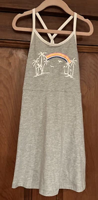 Vestido Patinador Solero Tropical Gris Gap Niños Talla 6-7 Palmeras Arco Iris para Niñas Foto 1 de 4
