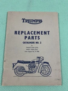 ORIG 1959 TRIUMPH MOTORCYCLE PARTS MANUAL TWENTY-ONE 350 3TA SPEED TWIN 5TA 500 - Picture 1 of 12