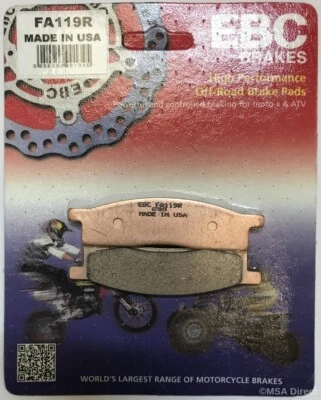 Pastillas de freno de disco delanteras sinterizadas EBC (1 juego) se adapta a YAMAHA YZ65 / YZ80 / YZ85 Foto 1 de 2