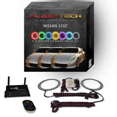 Kit Halo LED Multicolor RGB con Aplicación Wifi para Faros Nissan 370z 2009-2016 Foto 1 de 4