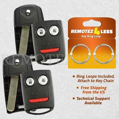 2 For 2007 2008 2009 2010 2011 2012 2013 2014 Acura TL Key Fob Shell Case Cover - Image 1 of 4