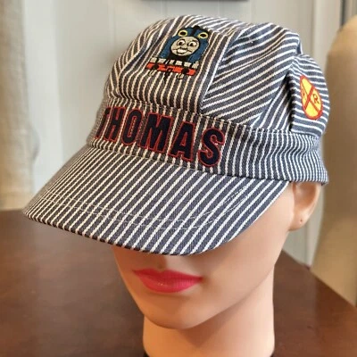 Винтажная детская кепка Thomas The Train and Friends в полоску Engineer Conductor - Изображение 1 из 4