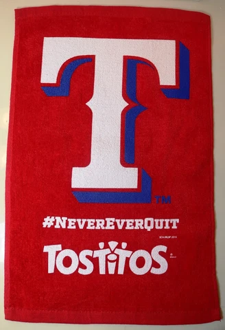 2016 TEXAS RANGERS - 11-1/2” X 17” RALLY TOWEL - #NEVEREVERQUIT - NEW Cover