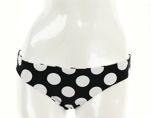 La Blanca 242258 Womens Reversible Bikini Bottom Swimwear Black/White Size 4 - Picture 1 of 4