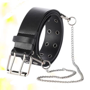 Jeans Waist Belt Stretchy Buckle Belt Waist Belt Decoration Double Grommet Belt - Picture 1 of 12