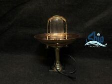 Interior Art Decor Brass Post Mount Bulkhead Lamp Fixture with Copper Shade Cap