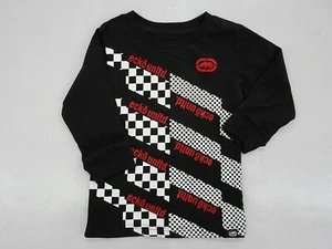  Toddler Boys Ecko Unltd. $24 Black White & Red Long Sleeve T-Shirt Sizes 2T-4T - Picture 1 of 4