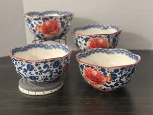 The Pioneer Woman Heritage Floral 4er Set 16 Unzen Suppe Müslischalen - Bild 1 von 3
