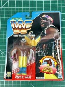 Vintage WWF Hasbro Koko B. Ware Wrestling Figur WWE US Karte - Bild 1 von 10