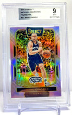 2016 Panini Select National Convention Pink Prizm #'d /15 Manu Ginobili SP BGS 9