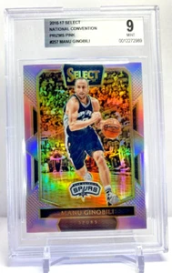 2016 Panini Select National Convention Pink Prizm #'d /15 Manu Ginobili SP BGS 9 - Picture 1 of 2