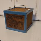 Vintage Fishing Tackle Brown Bear Bait Worm Box Air Cooled, Canteen, Fishing