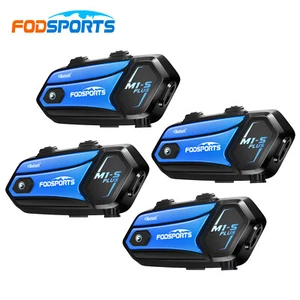 M1-S Plus Motorrad Gegensprechanlage 10 Fahrer 2km Bluetooth Helm Headset Gegensprechanlage - Bild 1 von 19