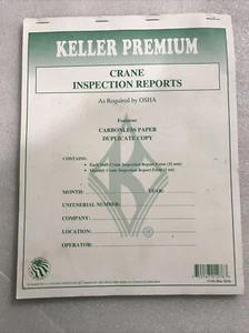 Monatsschicht OSHA Kran Inspektionsbericht Durchschreibekopie Duplikat Handbuch Formular - Bild 1 von 3