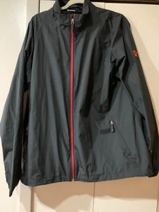 Chaqueta de Lluvia Plegable Adidas Para Hombre Cremallera Completa Negra Pata de Tigre Talla Grande - Imagen 1 de 9