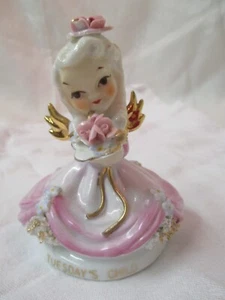 Vintage Lefton Angel Tuesday's Child Spaghetti trim #K8281 - Picture 1 of 4