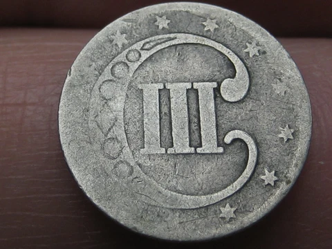 1851-1853 Three 3 Cent Silver Trime- 3CS, Type 1 Cover