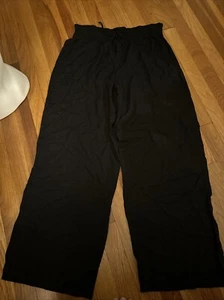 Apt 9 Women’s Size XL Wide Leg Pants Black Pull On Casual Elastic Waist Stretch - Picture 1 of 5