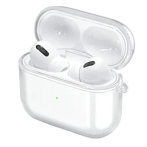 Apple AirPods Pro Gen 2 Case Cover Crystal Clear Silicone Transparent - Picture 1 of 4