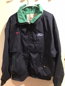 Vintage Ford Dealership Whiteford Jacket Mens XL Navy White Green USA Made - Picture 1 of 4