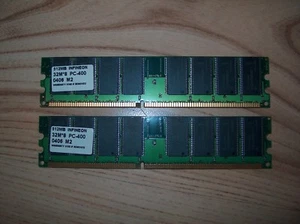 Infineon DDR400 PC-3200 RAM, 2x 512 MB, double sided - Bild 1 von 2