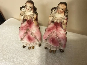 Dee Bee Victorian Lady Figurines, nice matching pair, Japan ceramic - Picture 1 of 6