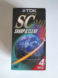 TDK SC240 Sharp & Clear Video Cassette 4-Pack - Picture 1 of 6