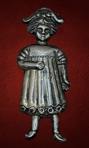 1 ex voto bambina per grazia ricevuta Napoli vintage 13 Cm Design - Foto 1 di 11