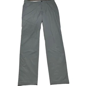 Banana Republic Slim City Pants Mens 36x35 Tech Chinos Reflective Roll Cuff Gray - Foto 1 di 12