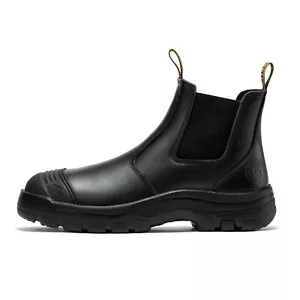 ROCKROOSTER Men Wide Work Boots , 6" Soft Toe, Slip On Rubber Outsole Shoes - Picture 1 of 6