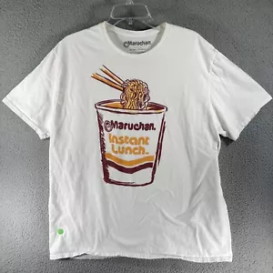 Maruchan Instant Lunch T Shirt Adult 2X White Novelty Top Short Sleeve--Stains - Picture 1 of 10