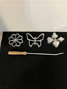 Vintage Patty Muschel Set Aluminium Gebäckformen mit Griff - Bild 1 von 6